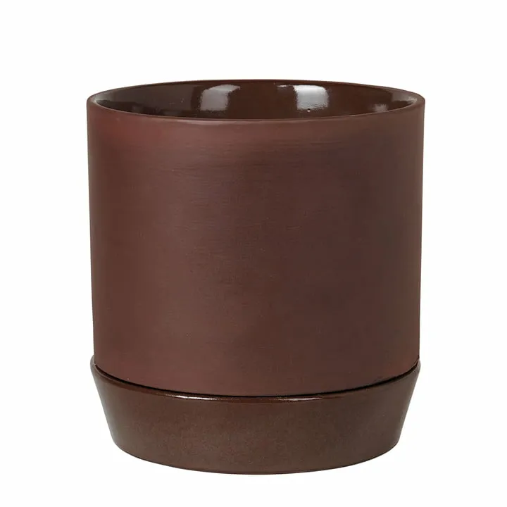 Broste Copenhagen Denise übertopf Pflanzentopf Blumenkübel Topf ø21x H21 Rot B-Ware