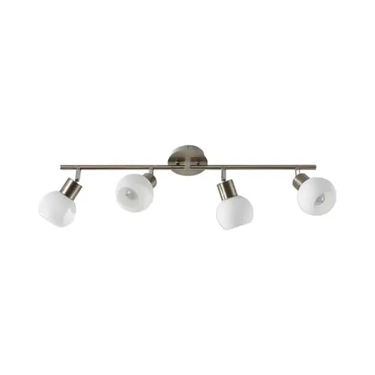Lindby Deckenlampe Elaina Hängeleuchte Deckenstrahler Lampe 4 Flg. Nickel M593 B-Ware