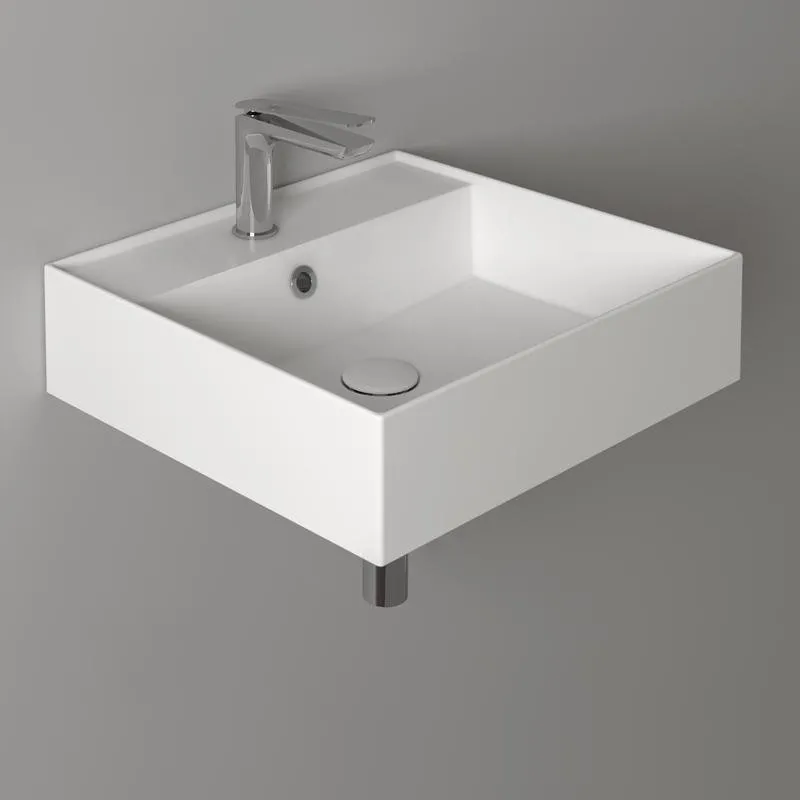 SIMAS AGILE WASCHBECKEN 51 CM EINLOCH AUFSATZ ODER WANDHÄNGEND WEISS