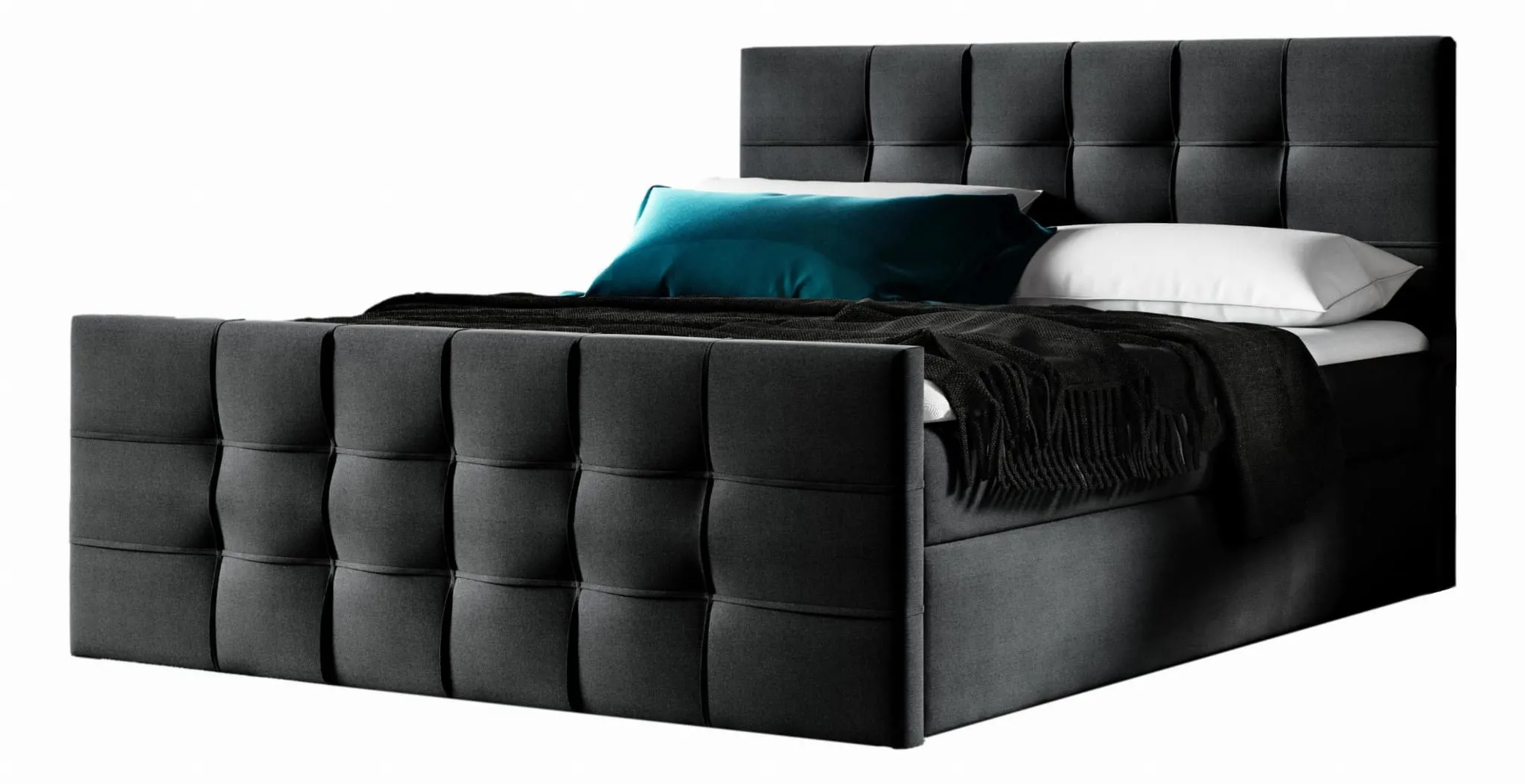 Boxspringbett TOP1 LUX 180x200 Hotelbett Mit Zwei Bettkasten Kontinentales Bett