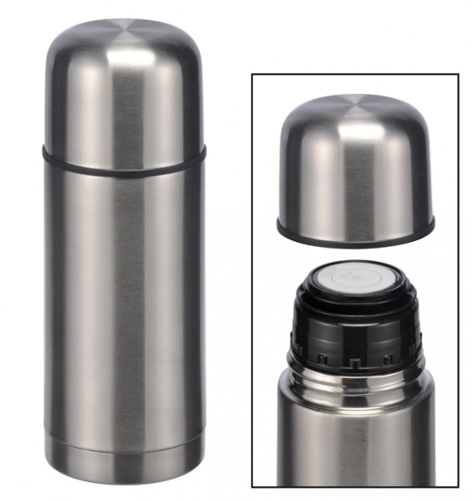 EDELSTAHL Isolierflasche Thermosflasche Isolierkanne Thermoskanne 0,35 Liter