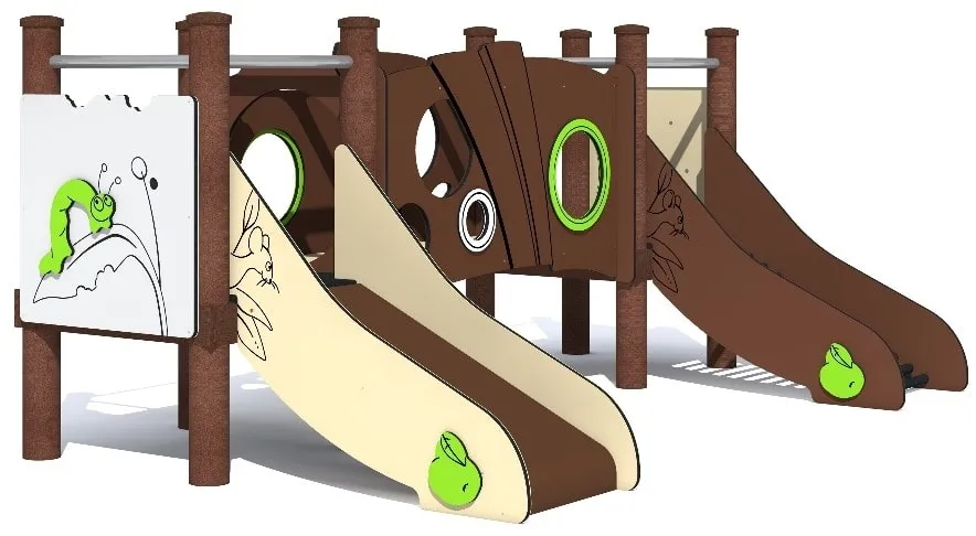 Westfalia Spielturm Westolino “Sweety Löwenmäulchen” mit Rutsche, Sprossenleiter und Tunnel