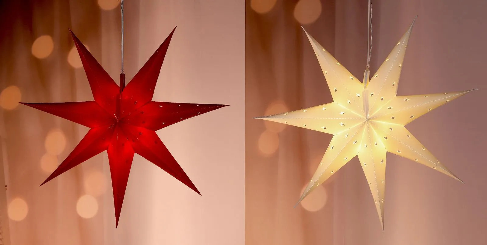 LED Weihnachtsstern mit Auto-Timer Adventsstern Leuchtstern Dekostern Stern Fensterdekoration