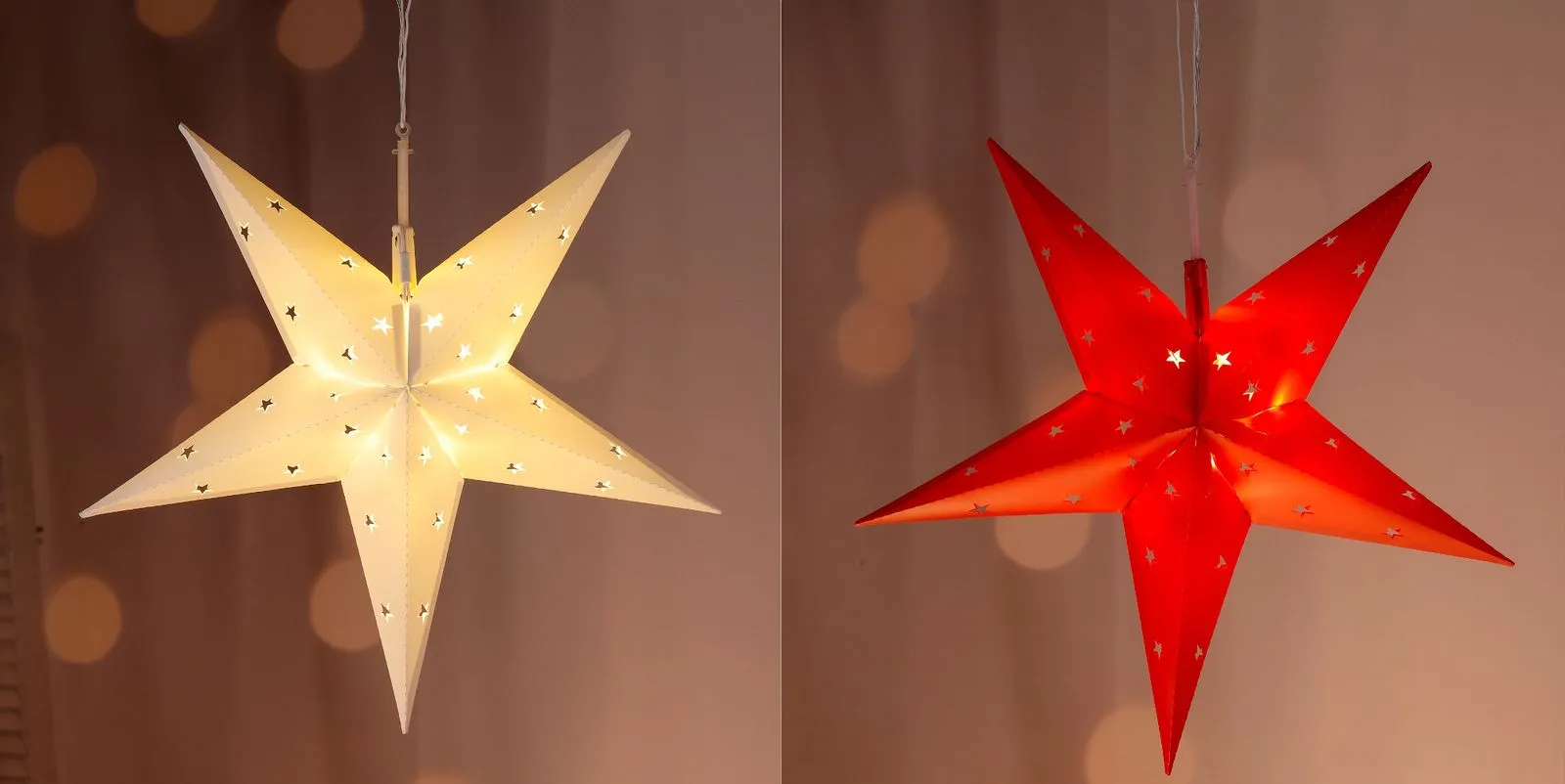 LED Weihnachtsstern Fensterdekoration