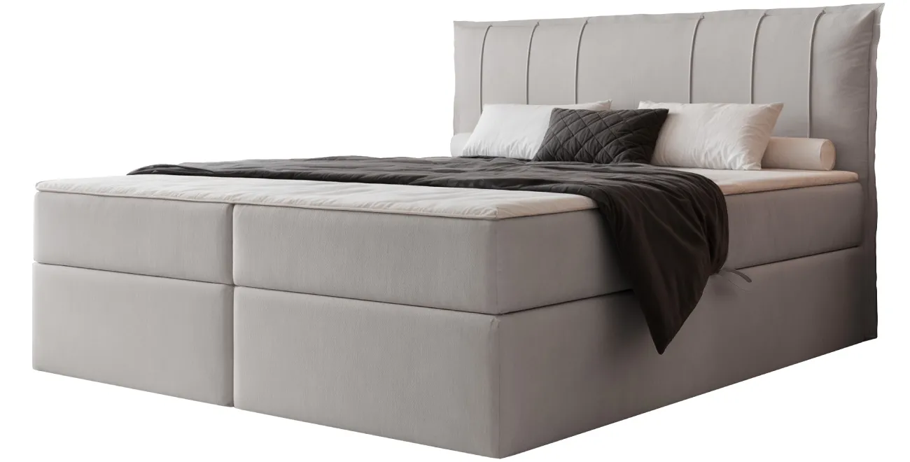 Boxspringbett Moly 180x200 (Bonell-Matratze und Topper), mit zwei Bettkästen