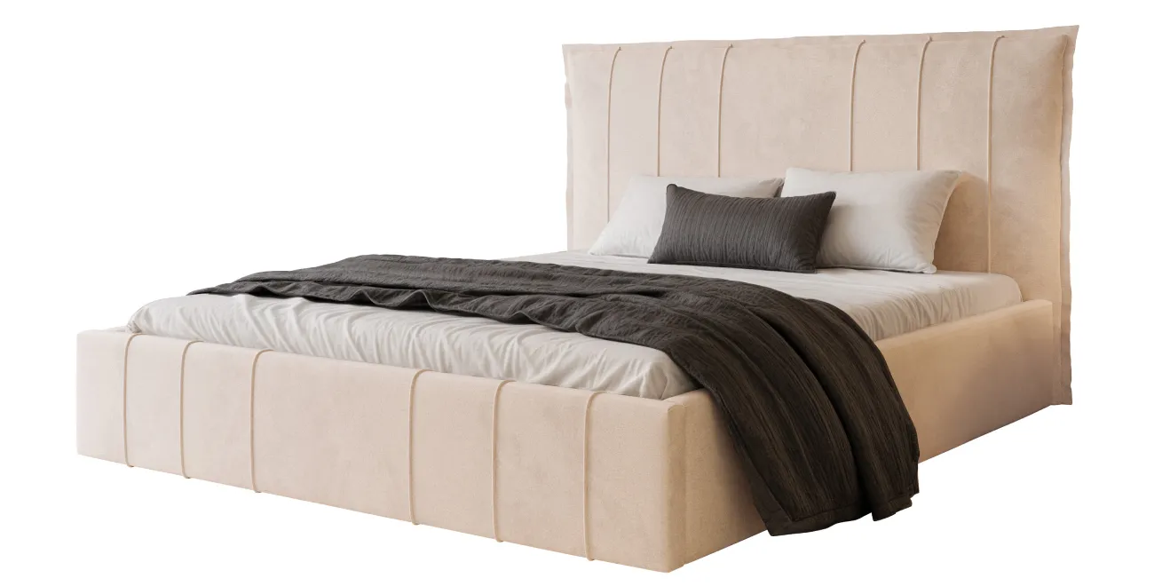 Polsterbett Moly 180x200 Doppelbett Bettgestell Lattenrost mit Bettkasten