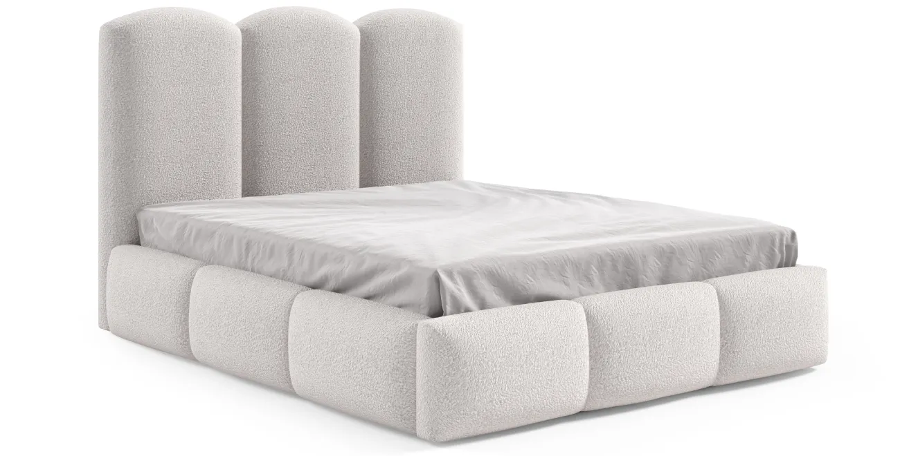 Polsterbett Bero 140x200 mit Bettkasten und Lattenrost