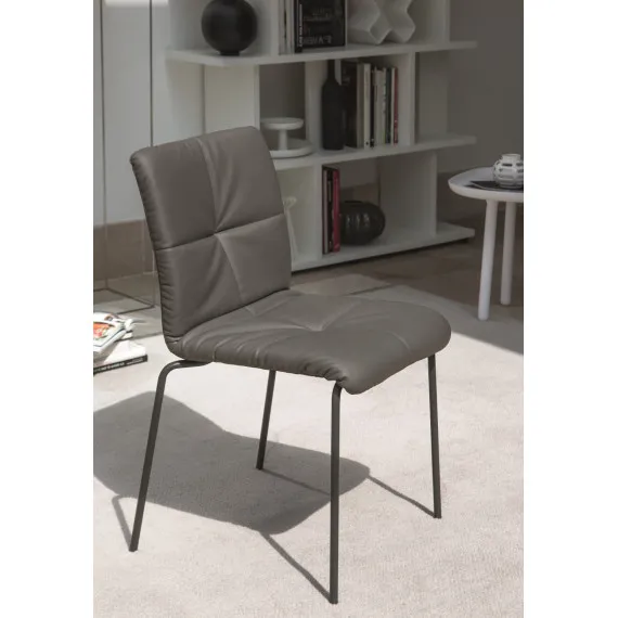 Stuhl Fanny Metall und Ökoleder Friulsedie