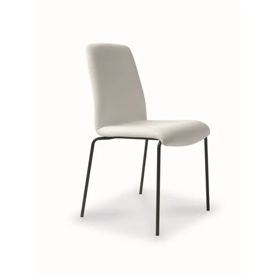 Stuhl Mia aus Metall und Ökoleder von Friulsedie