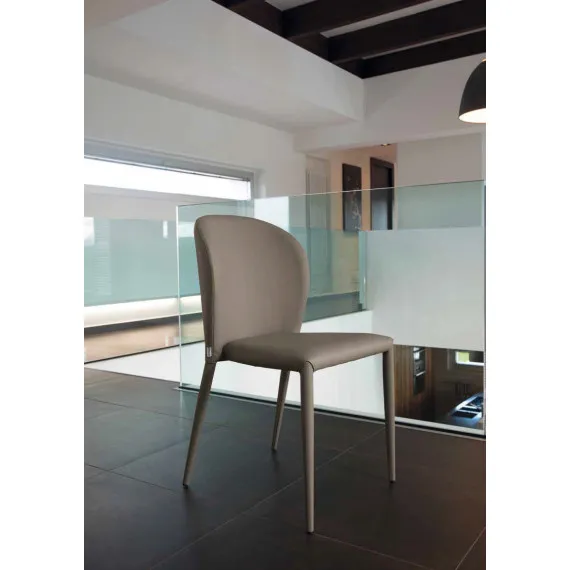 Stuhl aus Kunstleder und Stoff Friulsedie Brenda