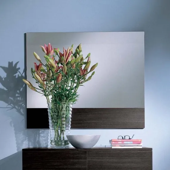 Rechteckiger Spiegel auf Holzpaneel Maconi Family