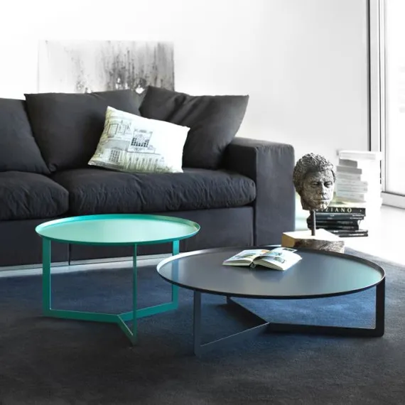 Metallischer runder Beistelltisch Meme Design Round