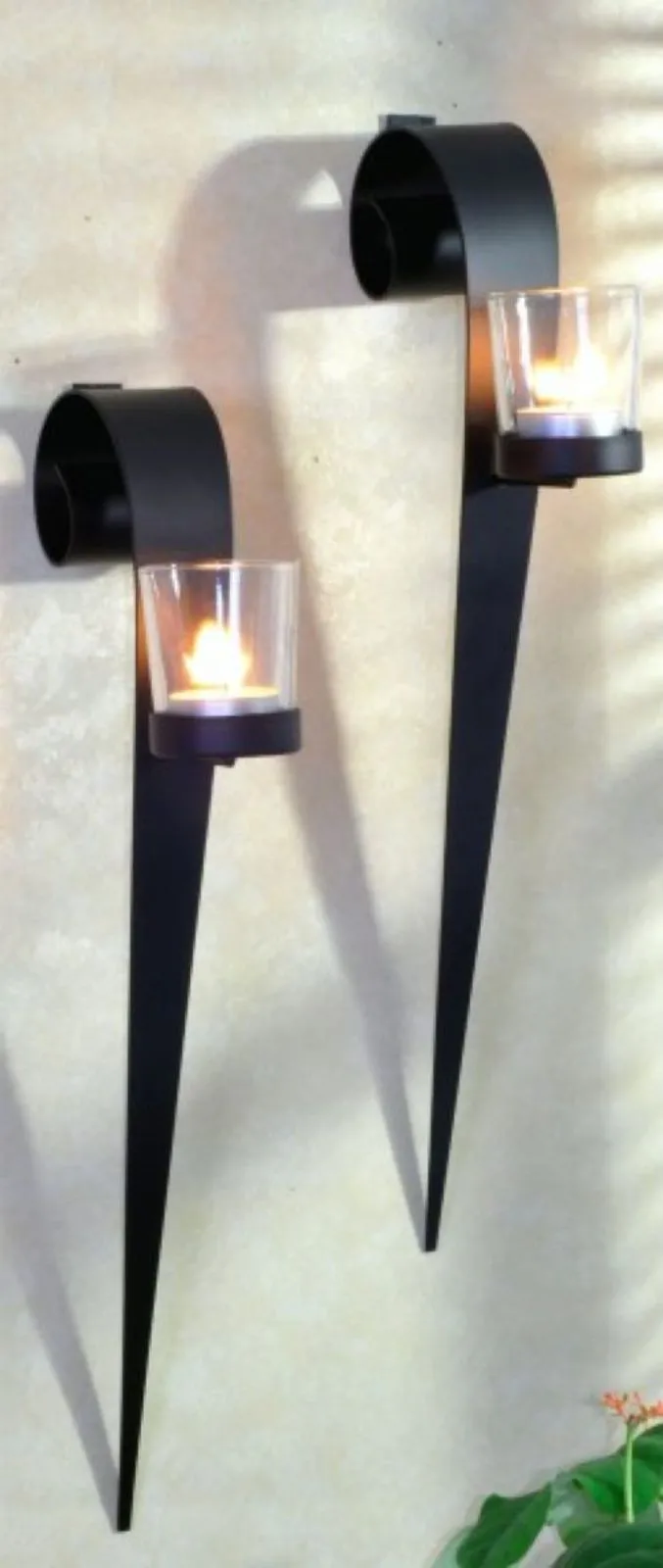 Wandkerzenhalter 2er Set Metall