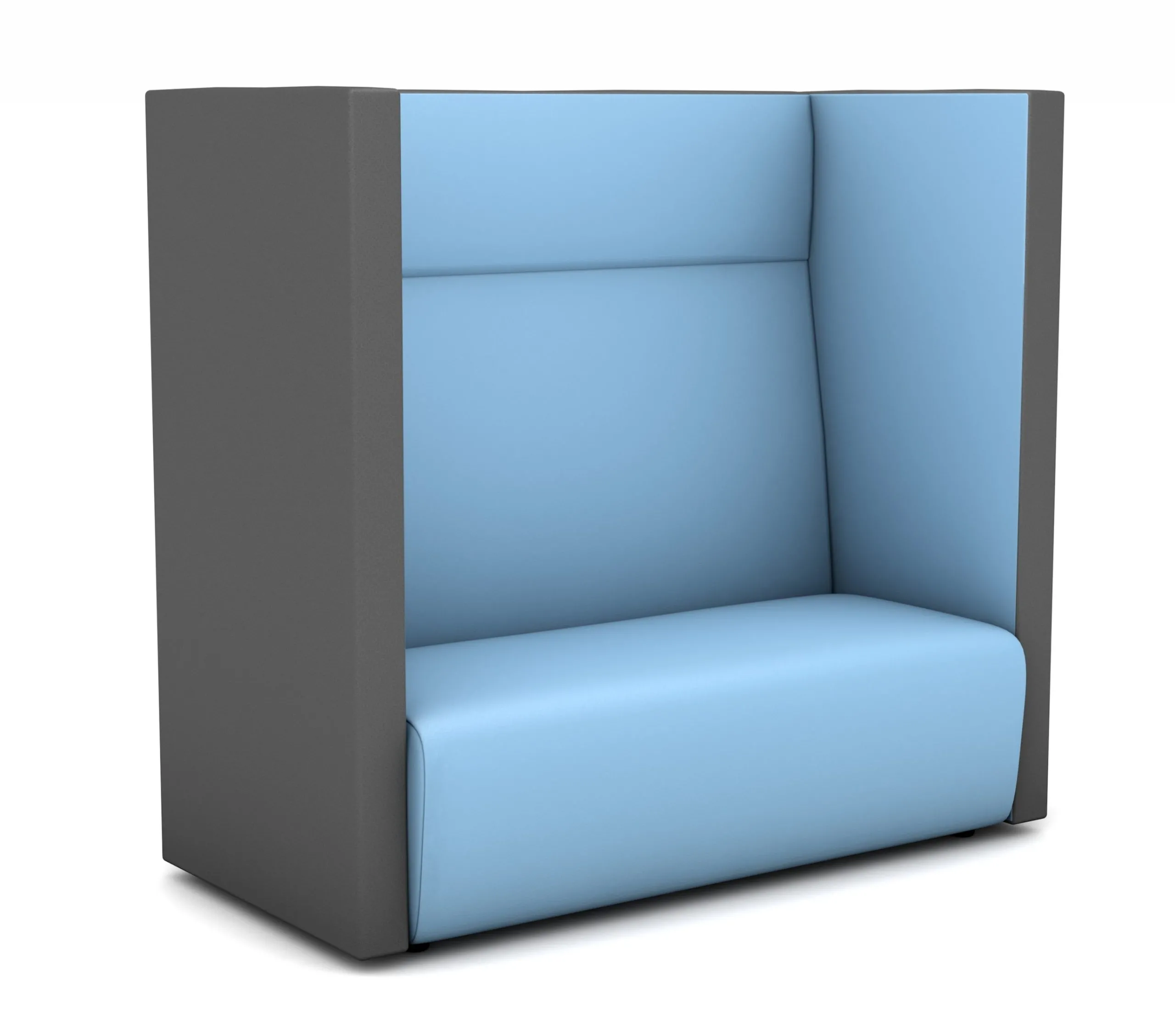 Polsterei Enders Akustik Sofa ”Hochlehner” mit Kunstlederbezug schwer entflammbar, optional mit Seitenwänden