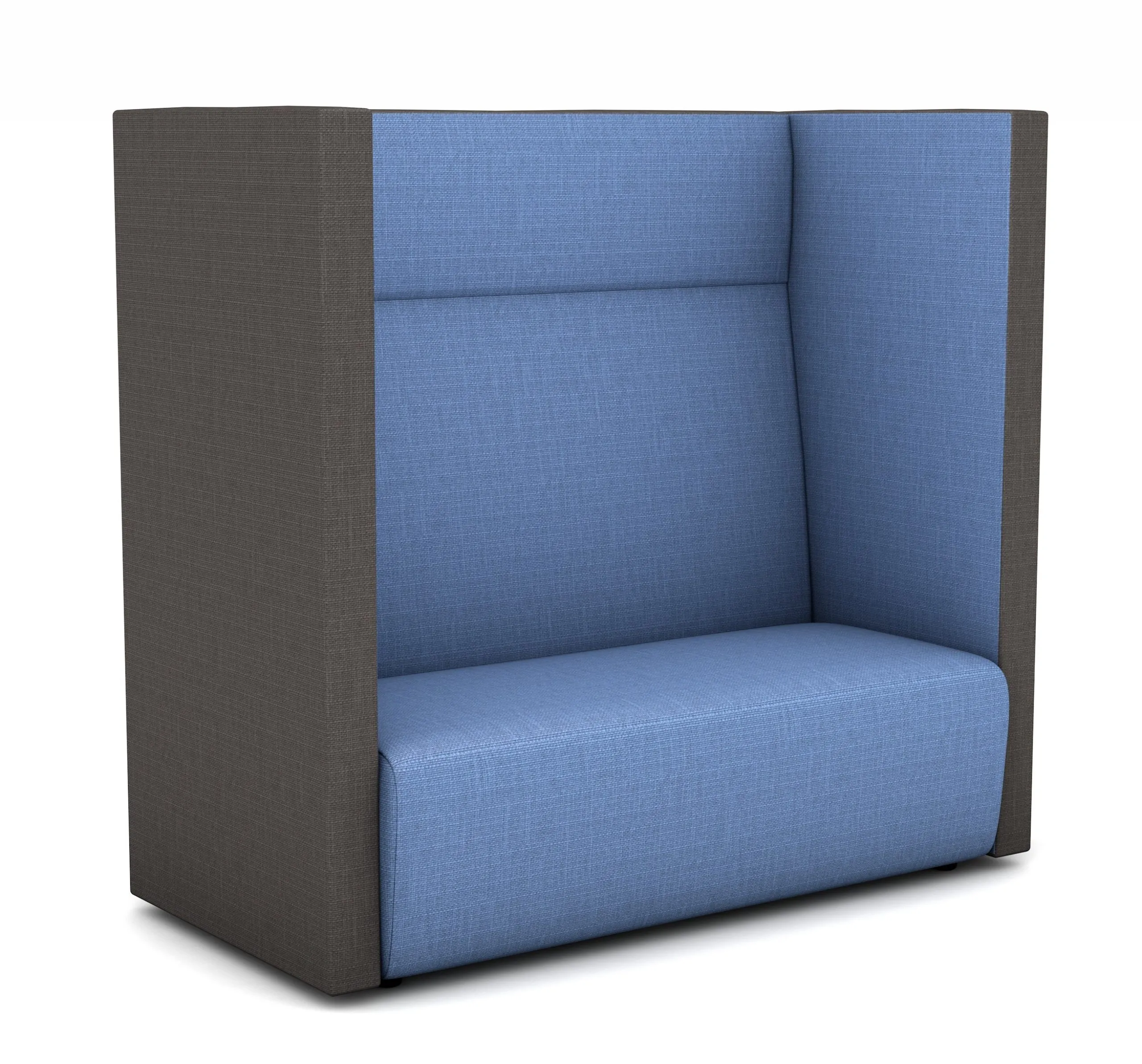 Polsterei Enders Akustik Sofa ”Hochlehner” mit Stoffbezug schwer entflammbar, optional mit Seitenwänden