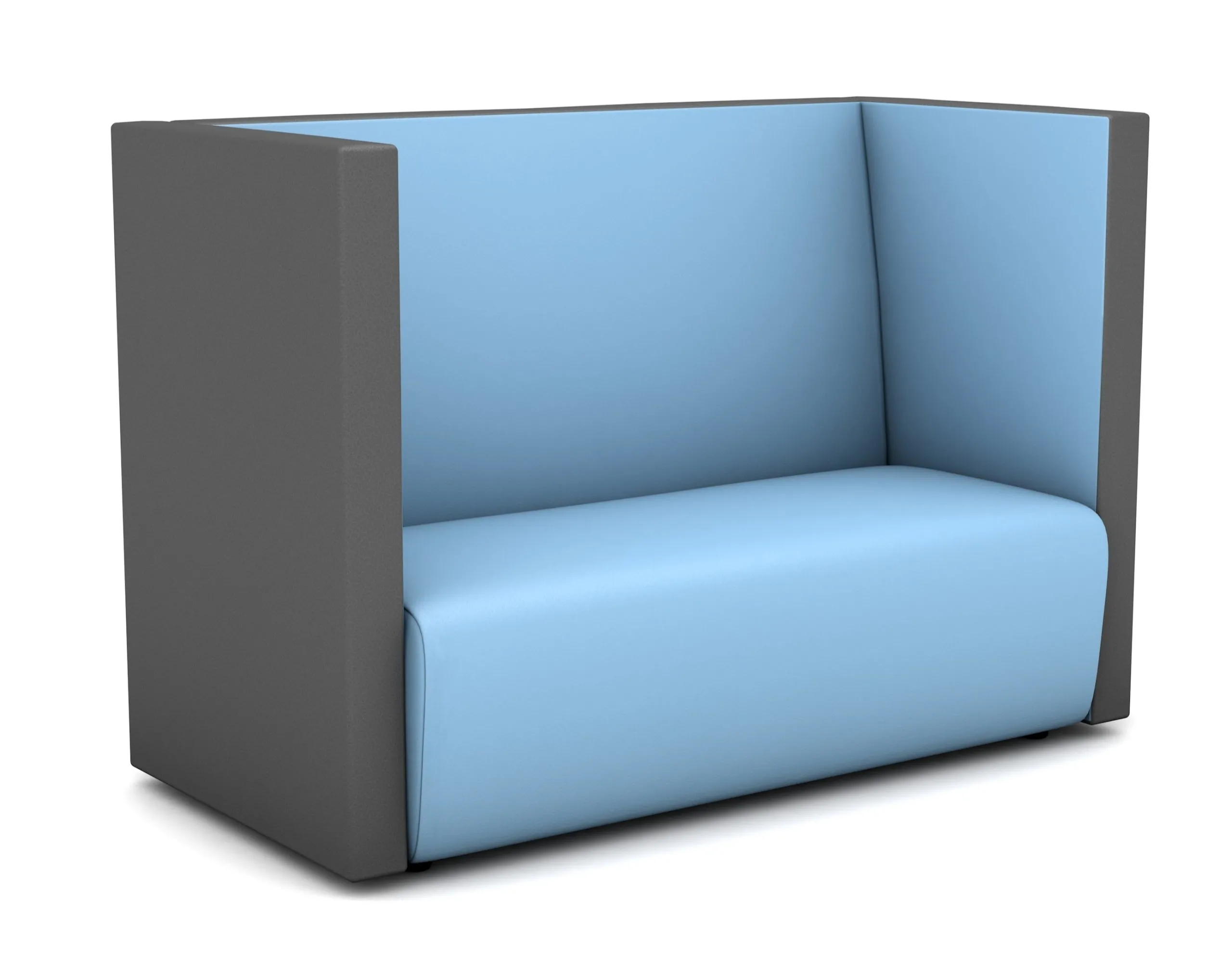 Polsterei Enders Akustik Sofa “Mittellehner” mit Kunstlederbezug, optional mit Seitenwänden