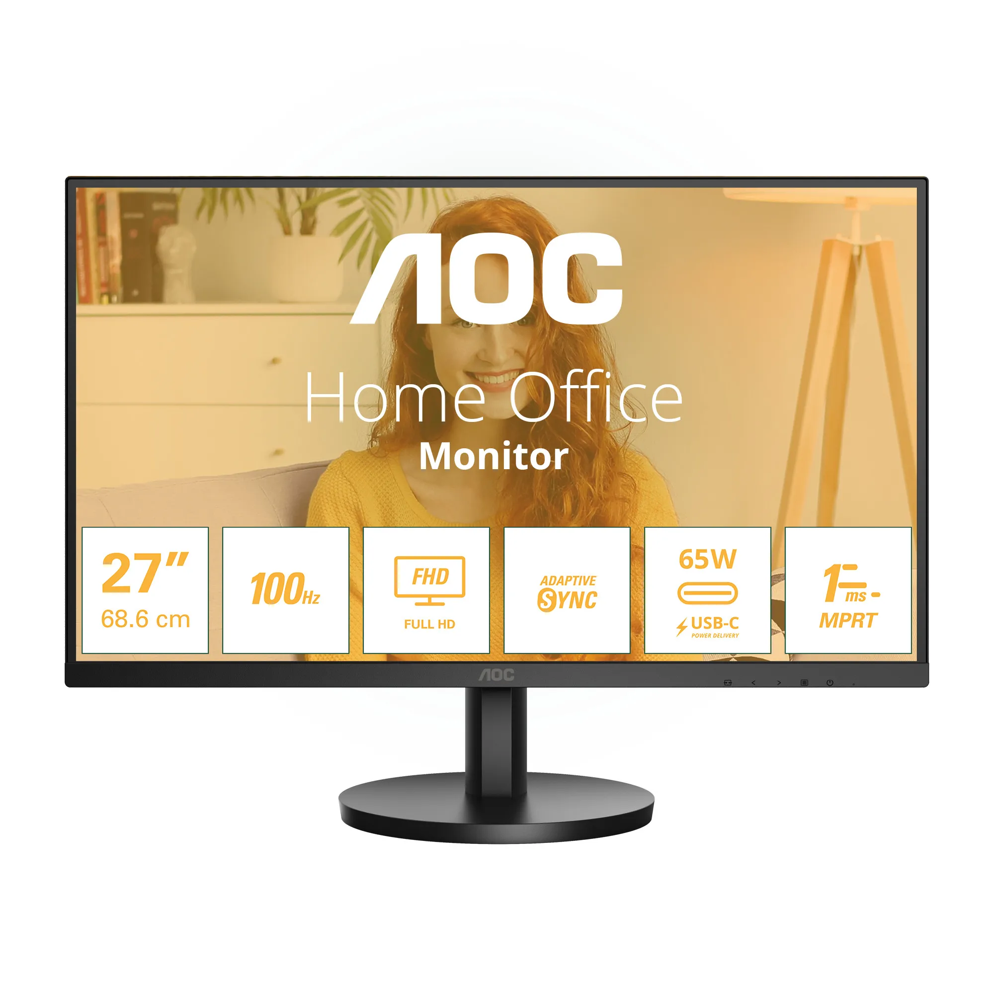 AOC 27B3CA2 27" Monitor mit USB-C, 100Hz und ultraschmalem Rand