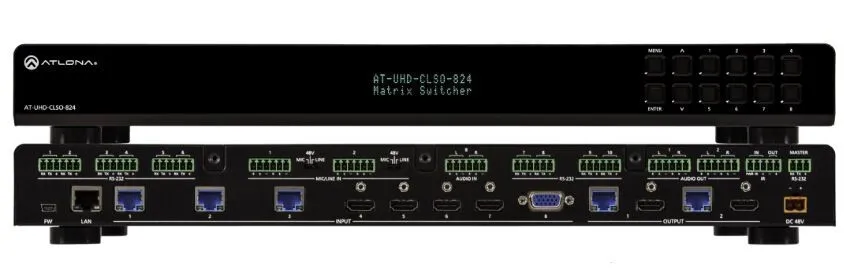 Atlona AT-UHD-CLSO-824 (PoE) Multiformat Matrix, 8 X 2