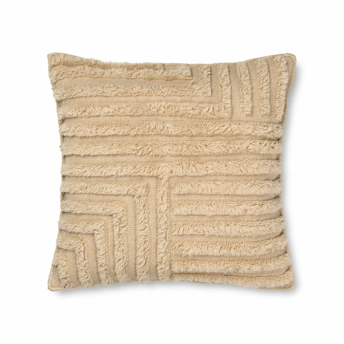 Ferm Living Crease Kissen Wolle Dekokissen Kuschel Sofakissen 50x50cm Light S478 B-Ware