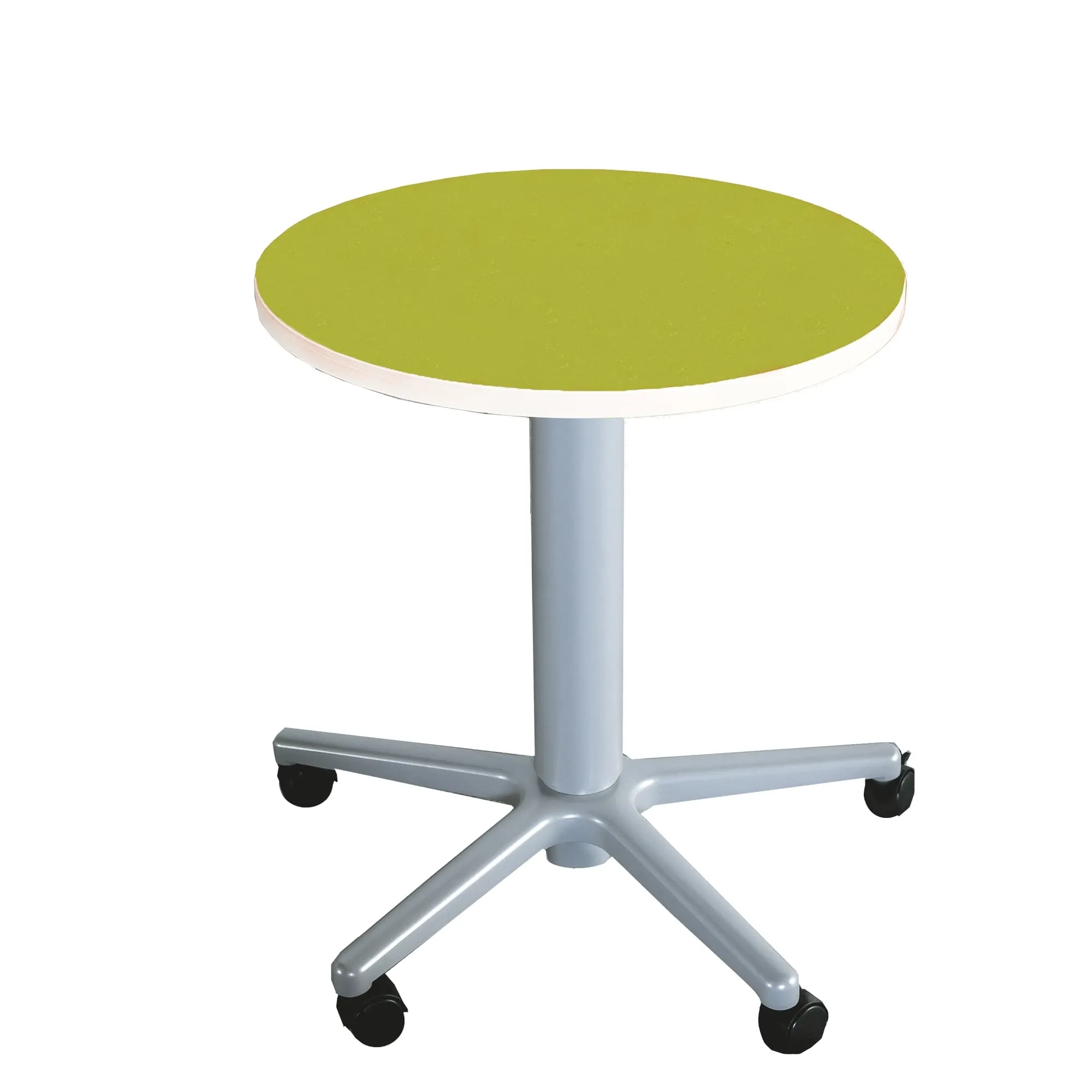 Höhenverstellbarer Beistelltisch mit Linoleumoberfläche in verschiedenen Formen