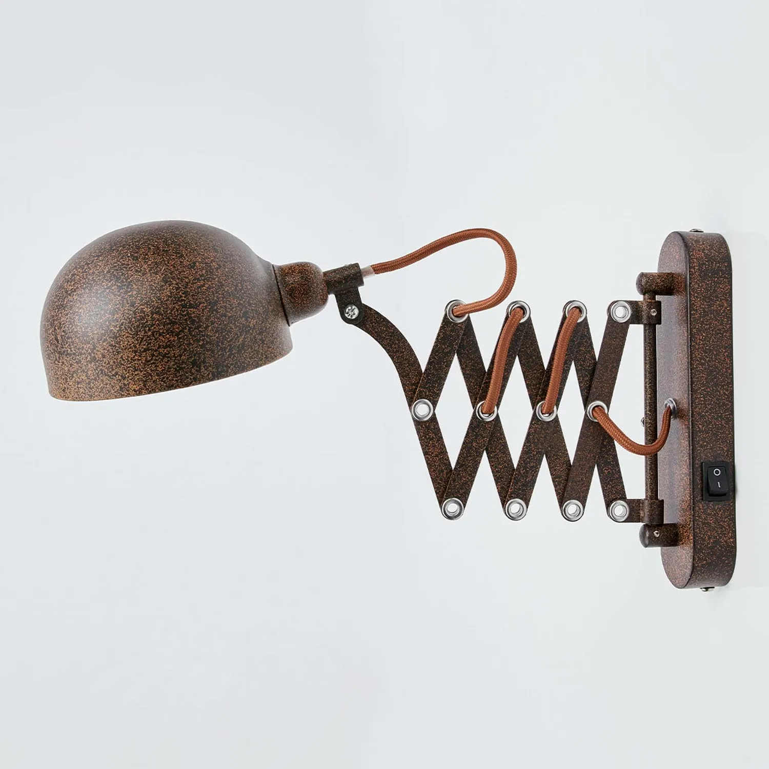 Lindby Scherenarm Wandleuchte Curtis Wandleuchte Lampe Leselampe E27 Rostfarben B-Ware