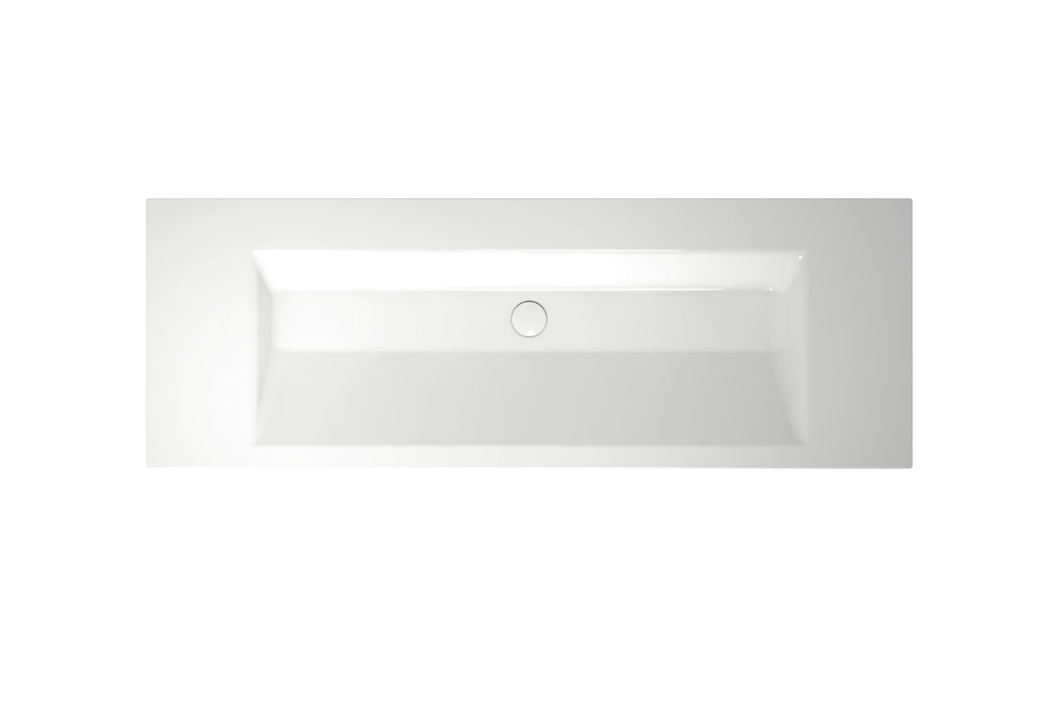 Einbauwaschtisch „BetteAqua“, ohne Überlauf, ohne Hahnlochbohrung 140 × 49,5 cm in Weiß