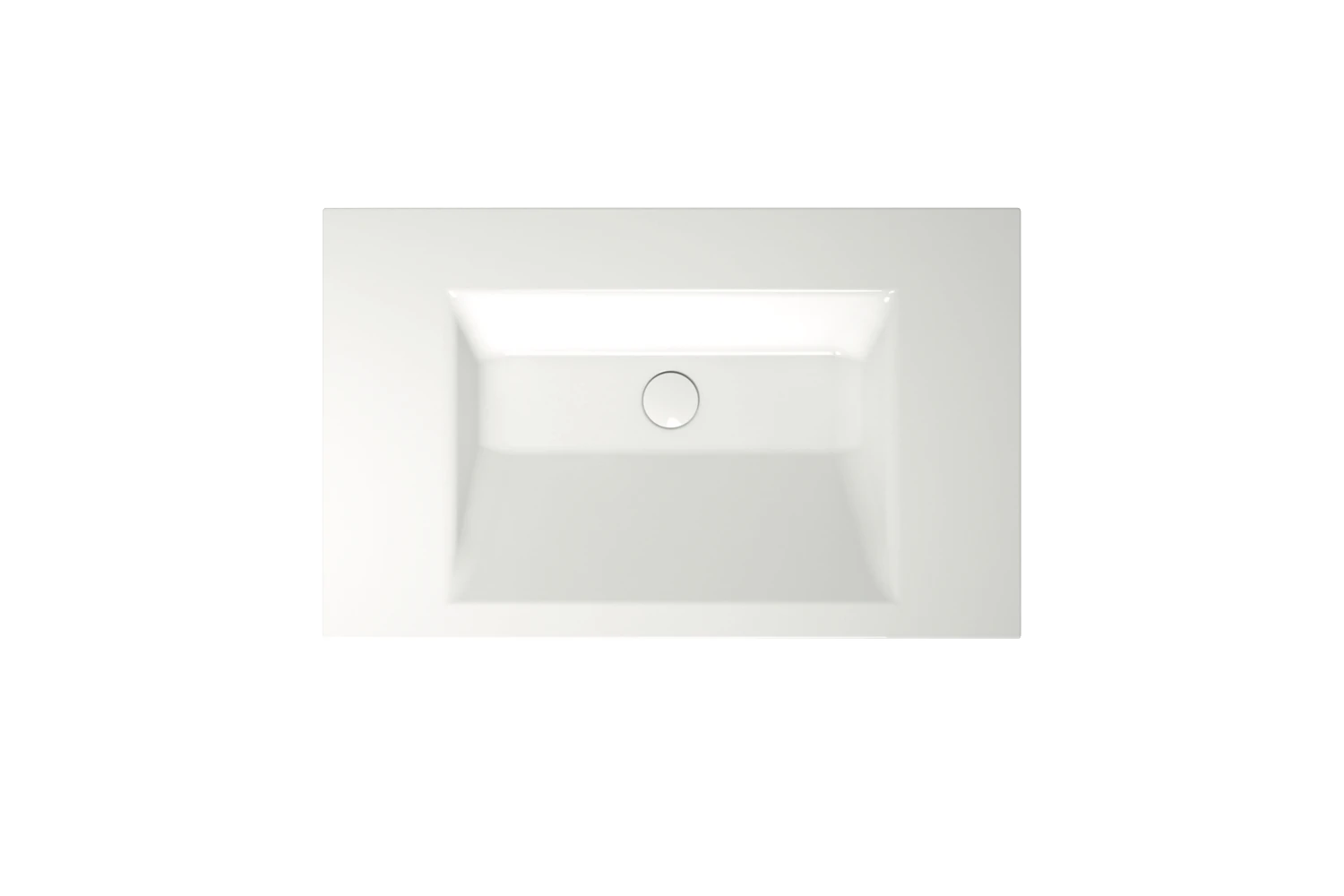 Einbauwaschtisch „BetteAqua“, ohne Überlauf, ohne Hahnlochbohrung 80 × 49,5 cm in Weiß