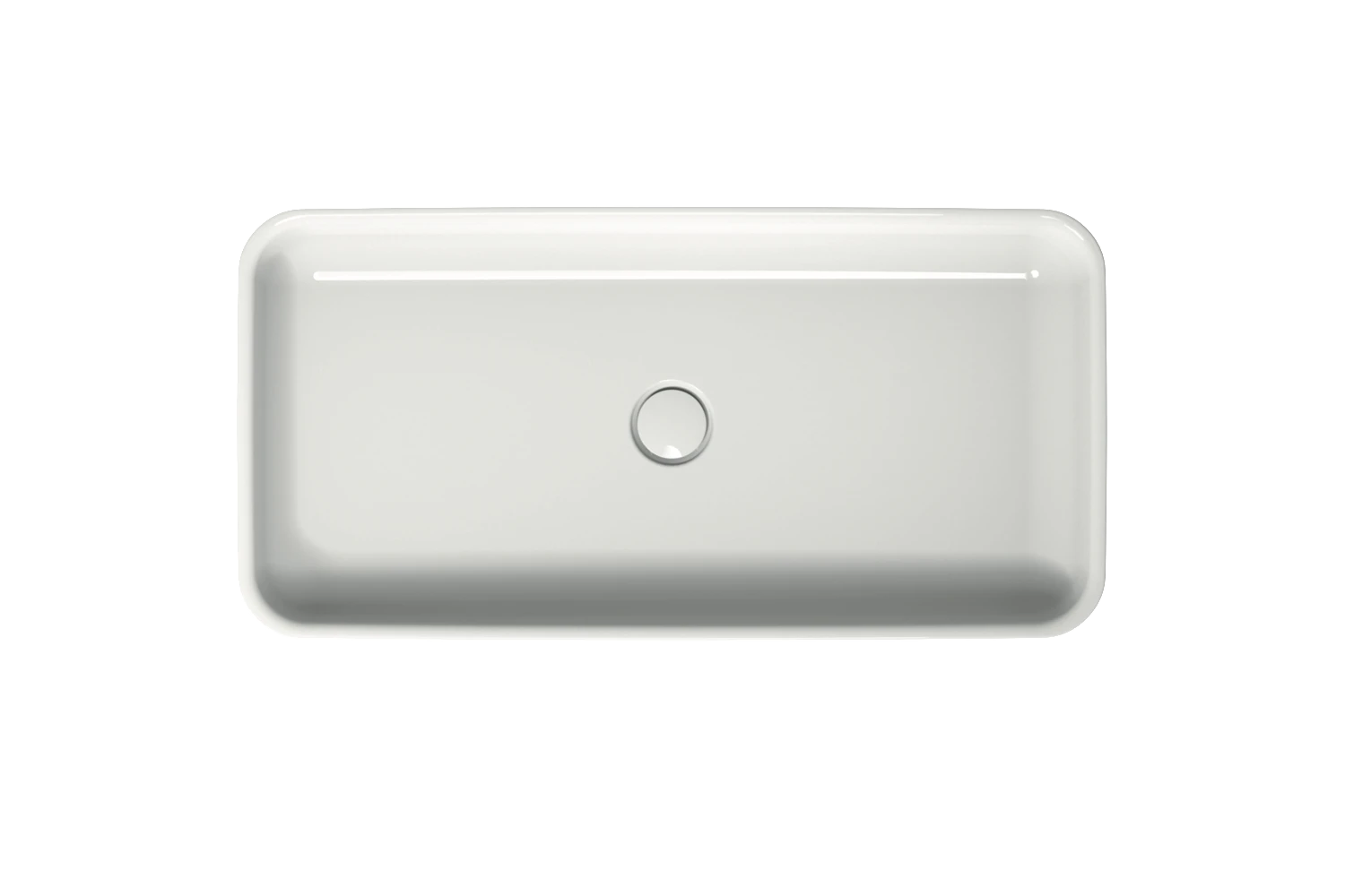 Aufsatzwaschtisch „BetteArt“, ohne Überlauf, ohne Hahnlochbohrung 80 × 40 cm in Weiß