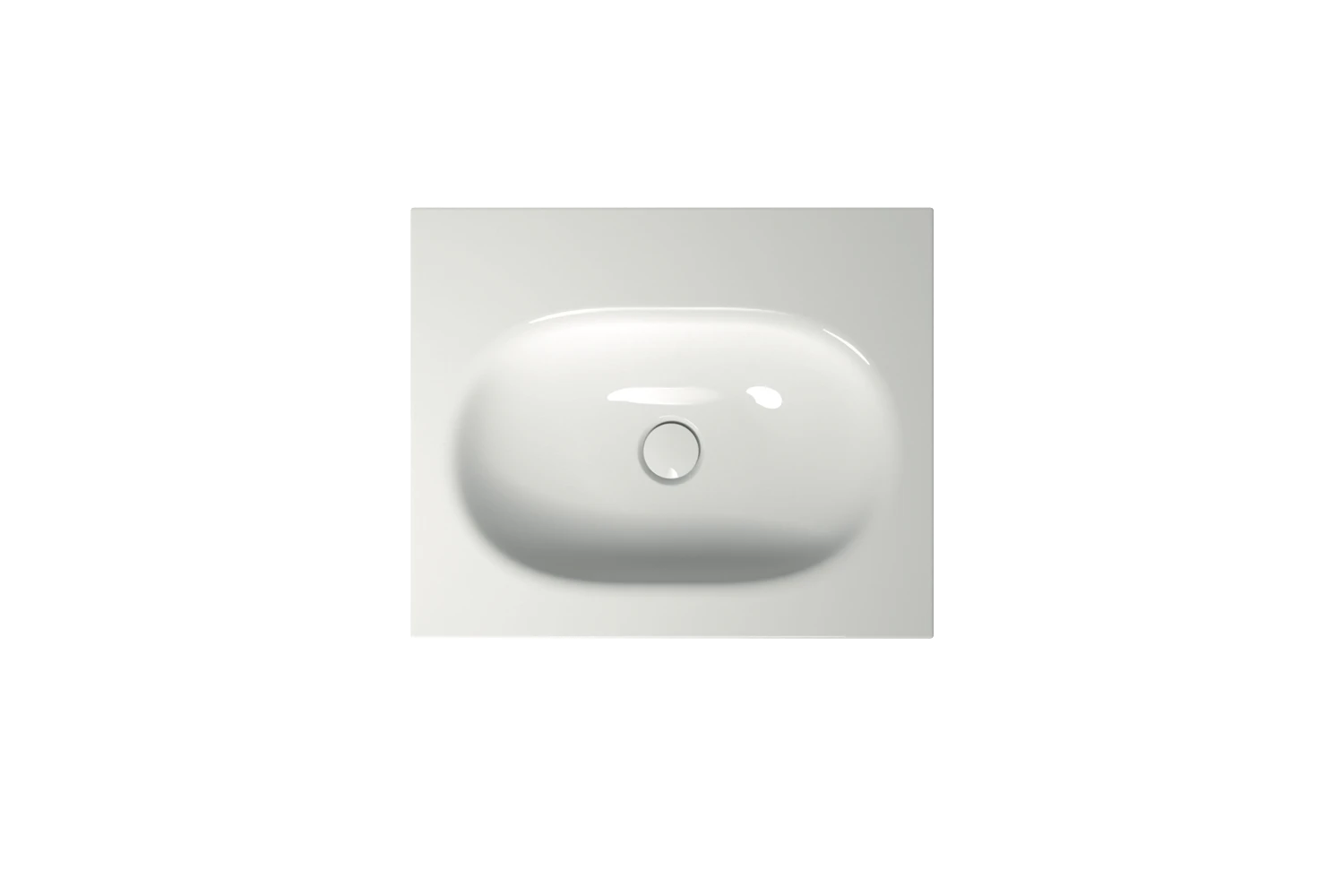 Einbauwaschtisch „BetteComodo“ 60 × 49,5 × 12 cm, ohne Überlauf, ohne Hahnlochbohrung in Weiß