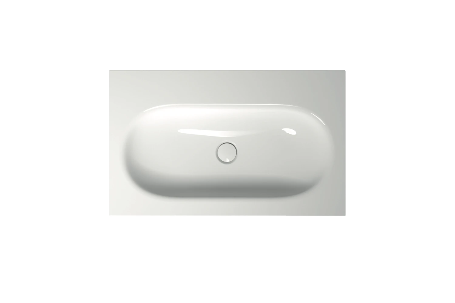 Einbauwaschtisch „BetteComodo“ 80 × 49,5 × 12 cm, ohne Überlauf, ohne Hahnlochbohrung in Weiß