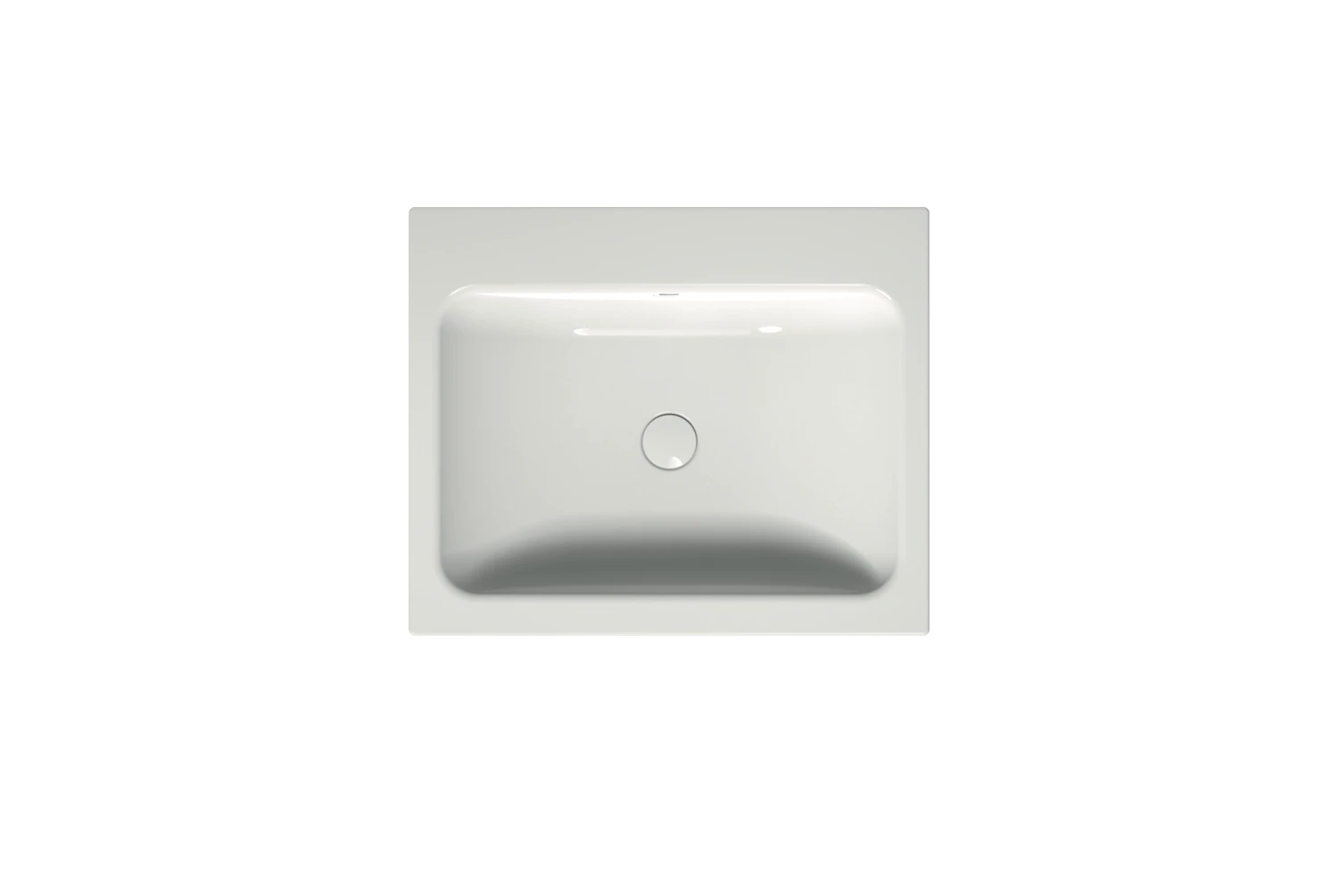 Einbauwaschtisch „BetteOne“ ohne Hahnlochbohrung, 600 × 495 × 130 mm in Weiß