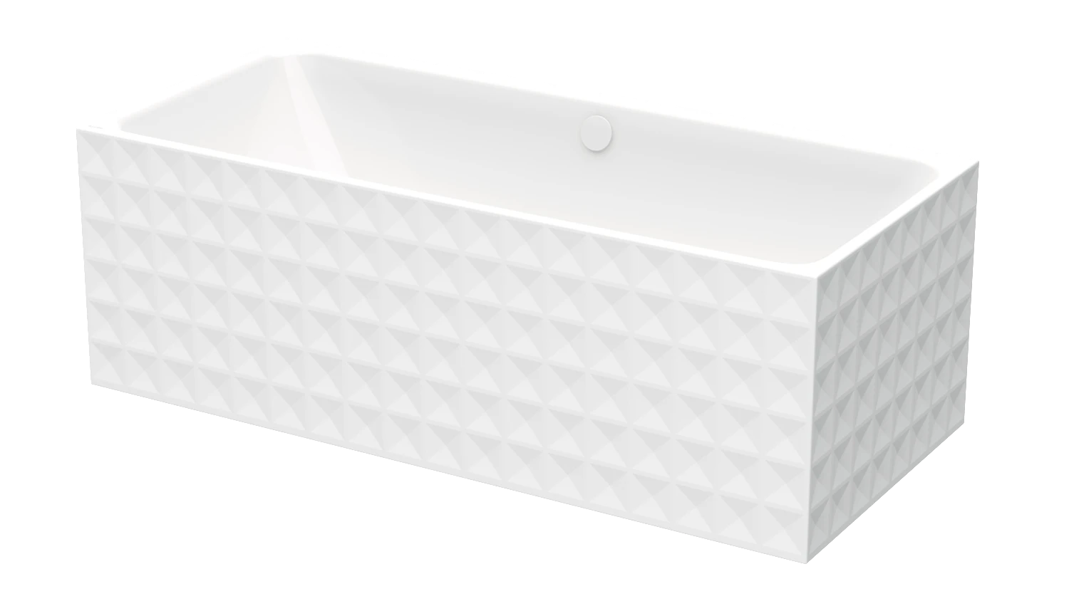 Bette Badewanne „BetteLoft Ornament“ freistehend rechteck 181 × 81 cm in Weiß