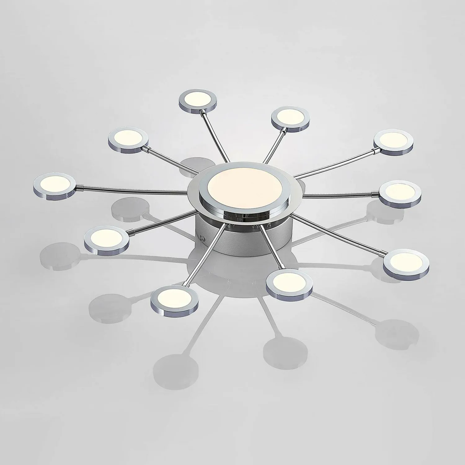 Lindby Led Deckenlampe Meru Deckenlampe Lampe Leuchte Rgbw Chrom Weiß427 B-Ware