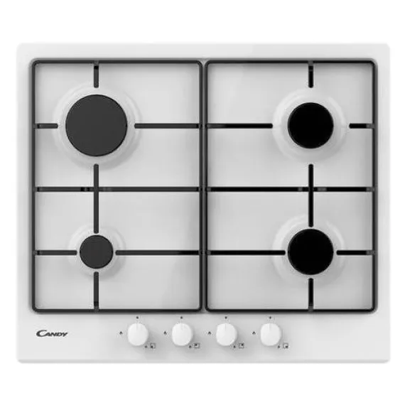 Candy  PIANO DA 60 CM INOX    GRIGLIE IN PIATTINA  4 FUOCHI CON DC 4KW       MANOPOLA INOX PIANO COTTURA 60CM CHW6BRWW 33801971
