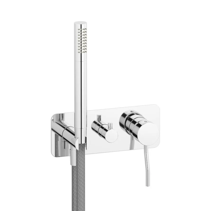 IB RUBINETTERIE KUSASI UNTERPUTZ-ZWEIWEGE-BRAUSEBATTERIE MIT BRAUSEGARNITUR CHR.