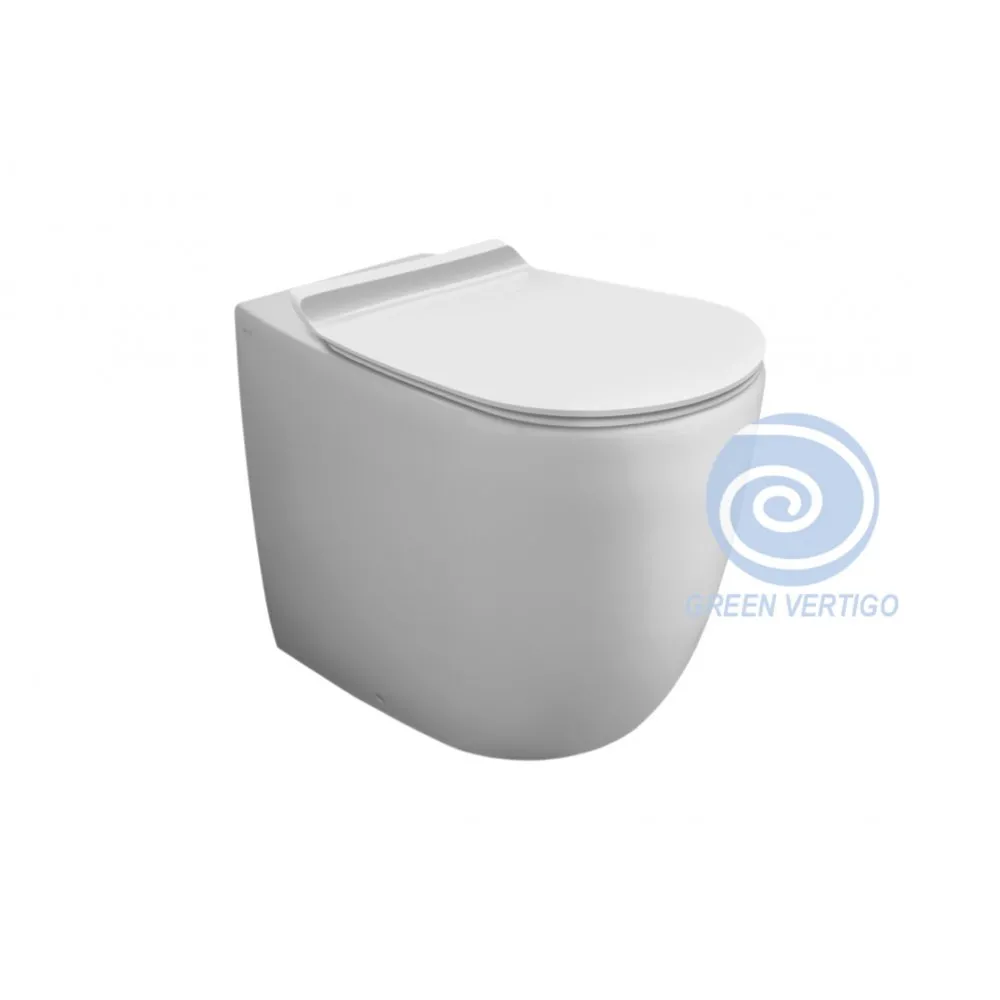 SIMAS VIGNONI VERTIGO WANDHÄNGENDES SPÜLRANDLOSES WC WIRBELAUSLAUF WEISS