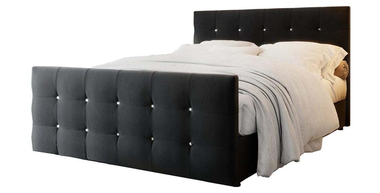Boxspringbett CLEO 200x200 mit Topper Hotellbett Kontinentalbett Mit Bettkasten