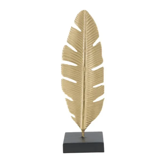 Objekte und Dekorationen SKULPTUR BLATT MIT KERZENHALTER GLAM CM 10X10X34 Mauro Ferretti