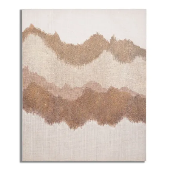 Moderne Gemälde AUF LEINWAND GEMALT BROWNY CM 80X3,7X100 Mauro Ferretti