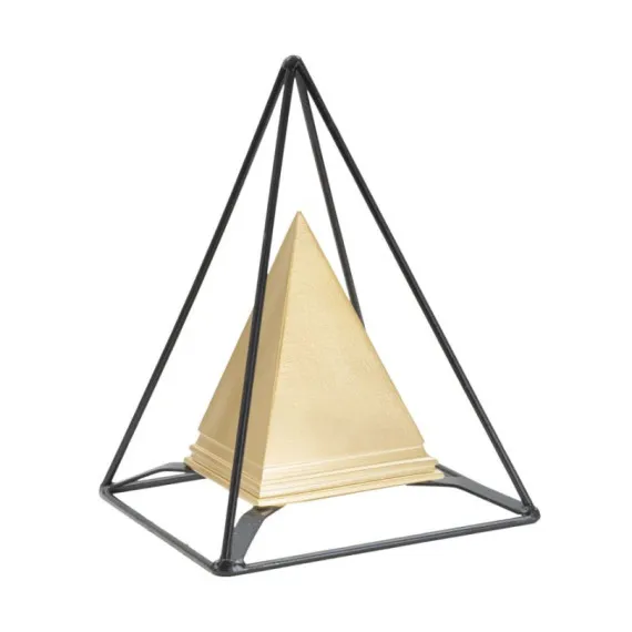 Objekte und Dekorationen PYRAMIDE GOLD MIT EISEN CM 15X15X21 Mauro Ferretti