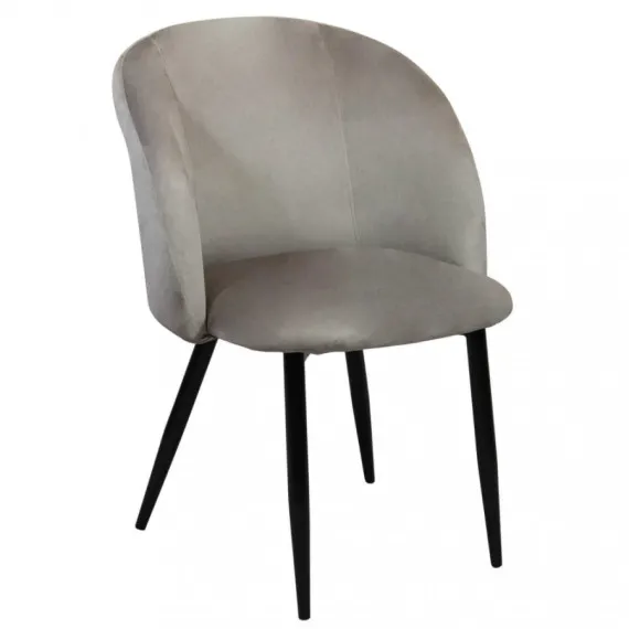 Sessel YASMINA Metallstruktur und Samtsitz