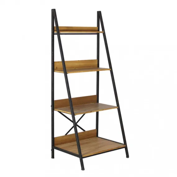 Bücherregal aus Eisen und Holz mit Regalböden BASIL