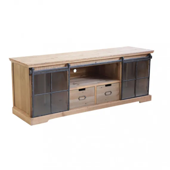 Niedriges Sideboard im Industriestil aus Holz DORIAN
