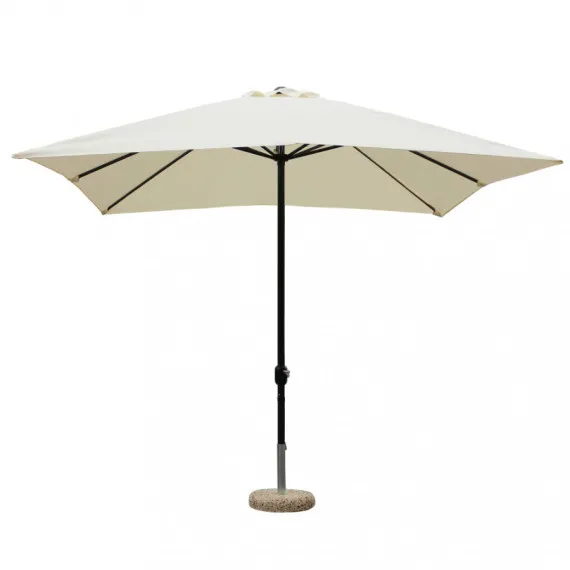 Gartenschirm Mercurio 3x3 P/C schwarz mit ecru Bespannung - Magazzini Cosma