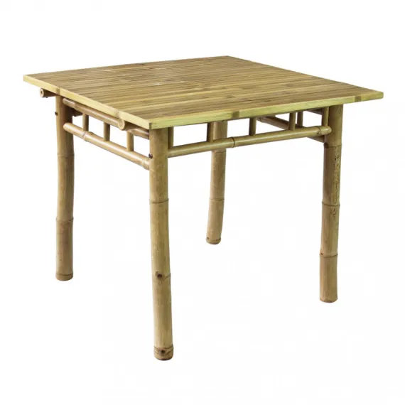 Fester quadratischer Tisch aus Bambus AVIATION 80cm