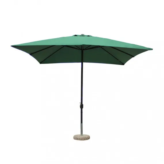 Externer Sonnenschirm Mercurio 3x3 P/C schwarz mit grünem Tuch - Magazzini Cosma