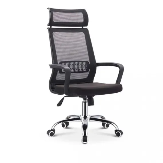Schwarzer Bürostuhl aus technischem Stoff TRICIA