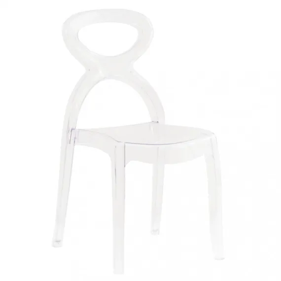 Moderner Stuhl PIGALLE aus transparentem Polycarbonat