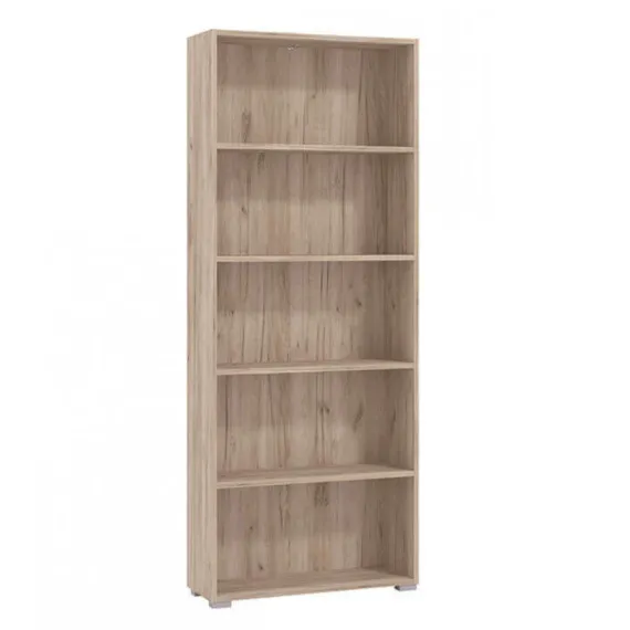 Bücherregal TOMAR 5 in grauer Eiche mit 5 Regalen