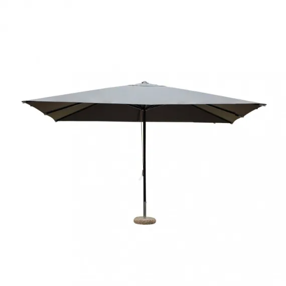 Schwarzer Außen-Sonnenschirm Brian P/C 3x4 graues Tuch - Magazzini Cosma